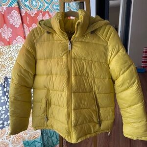 Guess Women's Yellow Puffer Jacket